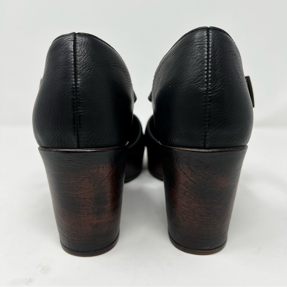 b.o.c. Black Leather Platform Shoes with Buckle - Picture 6 of 10